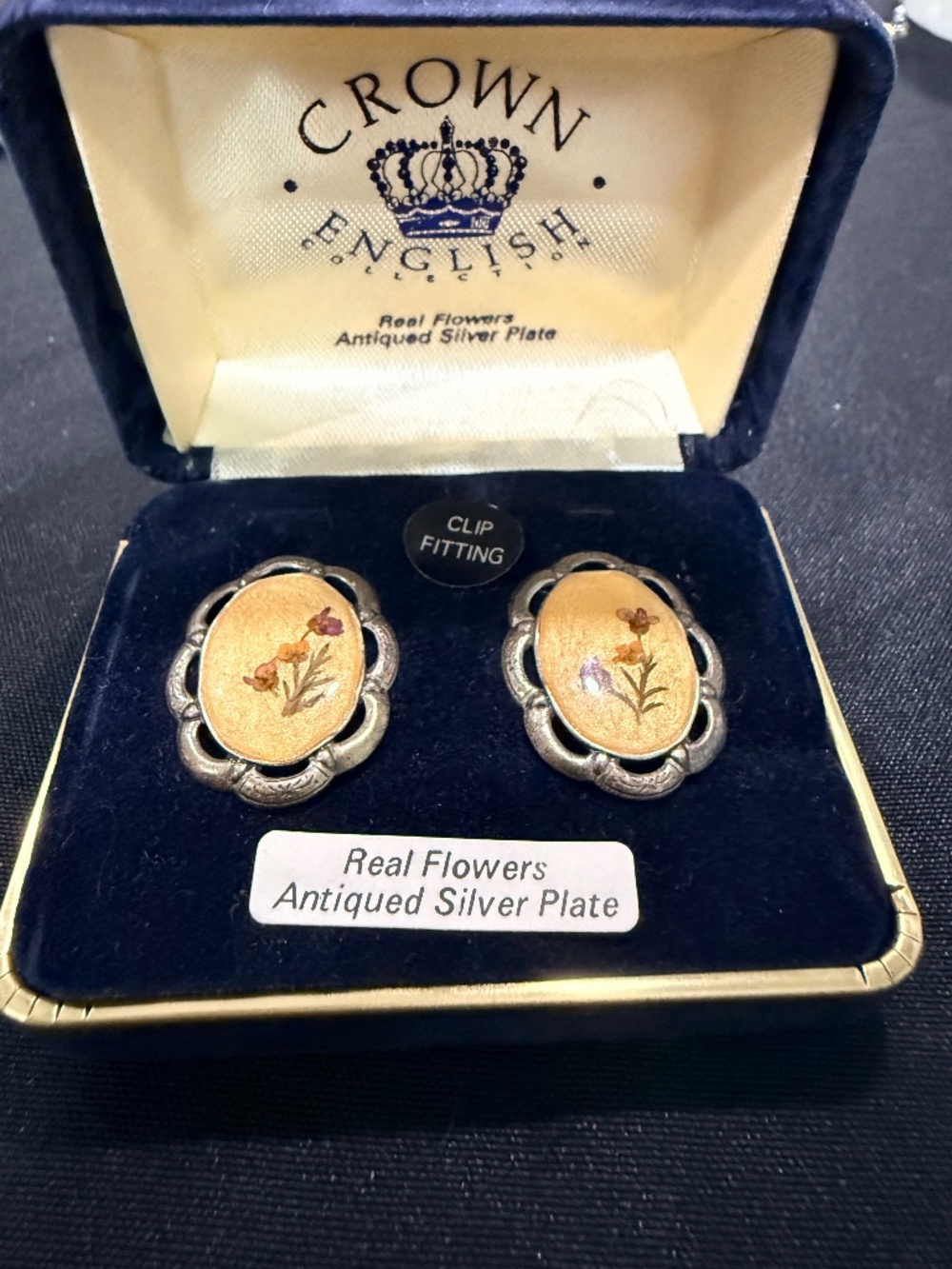 Vintage 1920’s Crown English Collection clip earrings